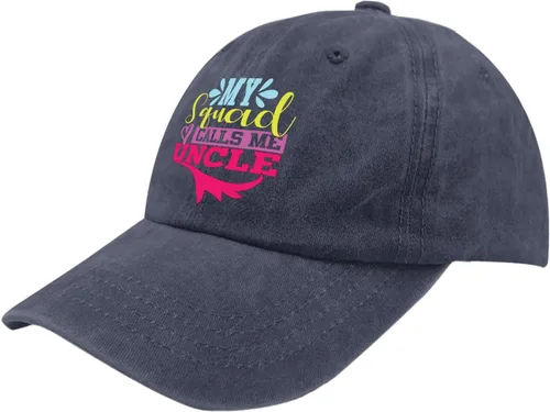 Vista 2 de My Squad Calls me Uncle Hats Mountain hat Pigment Black Custom hat Gifts for Dad Workout Hats