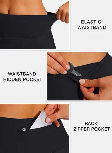 Vista 5 de Pleated Tennis Skirt for Women with Pockets Shorts Women's High Waisted UPF50+ Athletic Golf Skorts Skirts for Running Casual