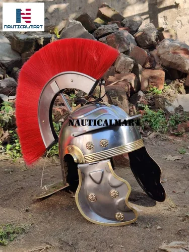 Vista 3 de NauticalMart Casco Centurion Galo Romano 'G' - Talla única - Armadura metálica
