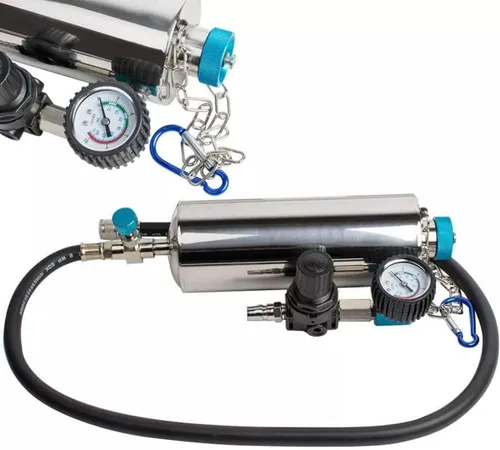 Vista 7 de Kit de adaptador de sistema de combustible limpiador y probador sin desmontar para gasolina EFI acelerador coche 20.3 fl oz tanque 120PSI