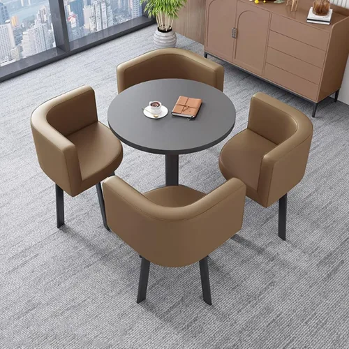 Vista 11 de YVYKFZD Office Reception Room Club Table, Small Kitchen Dining Table Set, Round Conference Table, Business Conference Room Table and Chair Set Save