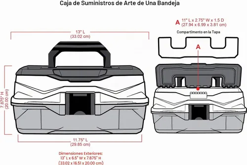 Vista 3 de ArtBin Charola Caja Material Artístico