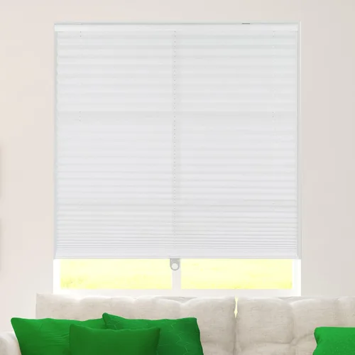 Vista 8 de CALYX INTERIORS Persiana de tela plisada para ventana, filtro de luz, inalámbrica, 22 pulgadas de ancho x 60 pulgadas de alto, color negro