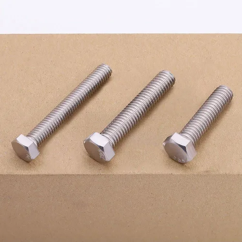 Vista 4 de Pernos de cabeza hexagonal M5-0.031 x 0.472 in (50 unidades), acero inoxidable 304 18/8, pernos de cabeza hexagonal resistentes y duraderos