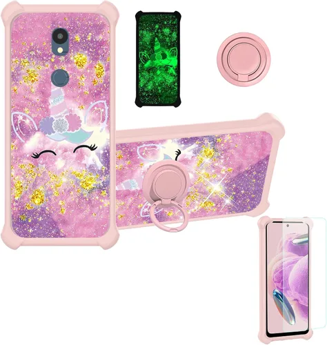 Vista 155 de jioeuinly JSF-DJS - Funda compatible con Nothing Phone 2a con protector de pantalla de vidrio templado, policarbonato duro + silicona suave, soporte