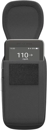 Vista 2 de Agoz Funda de transporte compatible con receptor Dexcom G7, dispositivo móvil CGM receptor de dispositivo, bolsa de funda, clip de metal, trabillas