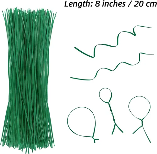 Vista 2 de Ataduras Giratorias para Plantas - Ataduras para Plantas de 8'' para Plantas Trepadoras - Ataduras de Jardín Reutilizables Ataduras Giratorias