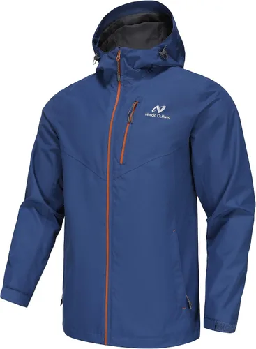 Vista 9 de Chaqueta impermeable ligera con capucha para hombre, transpirable, para senderismo de montaña al aire libre
