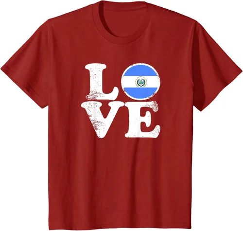 Vista 73 de Love El Salvador Flag tShirt Home Pride Distressed Tee T-Shirt