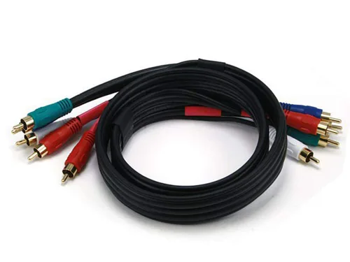 Vista 3 de Monoprice 1.5ft 22AWG 5-RCA Componente Video/Audio Cable Coaxial (RG-59/U) - Negro