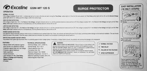 Vista 3 de Protector de sobretensiones electrónico de 6 salidas con protección coaxial para televisores, equipos de audio, cable, videojuegos, computadoras