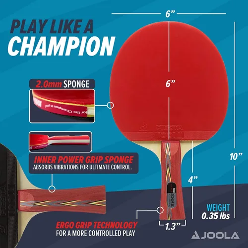 Vista 3 de JOOLA ROSSKOPF Table Tennis Bat, ITTF Approved Table Tennis Bat for Professional or Club Players, Compwood Technology