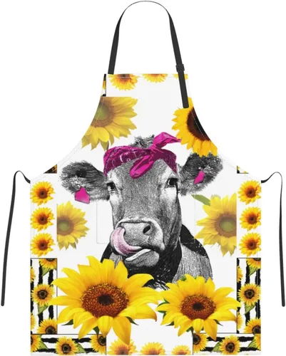 Vista 12 de Delantal de cocina de chef impermeable con bolsillos para adultos, delantales de cocina para barbacoa, regalos personalizados para hornear