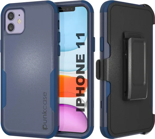 Vista 10 de Punkcase Funda para iPhone 11 con clip para cinturón [Serie Patrón] 4-1, resistente y protectora multicapa con soporte integrado para iPhone 11