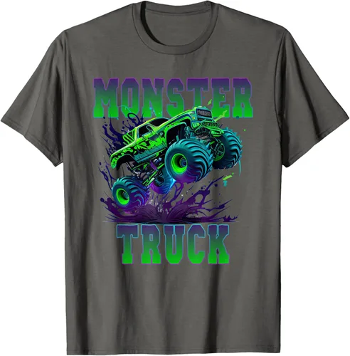 Vista 43 de Camiseta Monster Truck 4x4, Negro