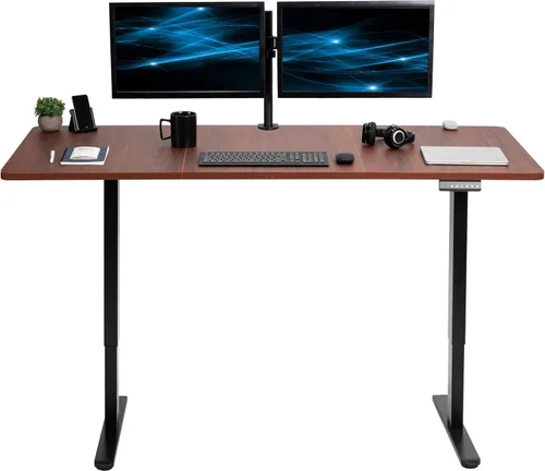 Vista 88 de VIVO DESK-KIT-E2B1B - Escritorio eléctrico de pie con motor doble, ajuste de altura de memoria, serie E2B, marco negro superior negro, DESK-KIT-E2B1B