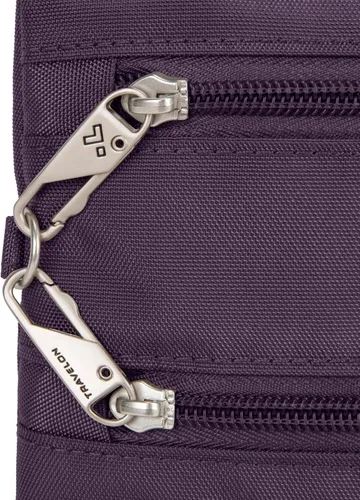 Vista 12 de Travelon - Bolso bandolera antirrobo clásico, doble cremallera, delgado