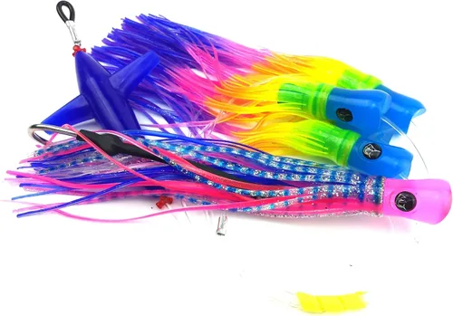 Vista 3 de LOBO LURES #215 Skipjack híbrido Skipjack híbrido UV Splash atún Mahi Marlin Trolling Señuelo Daisy Chain