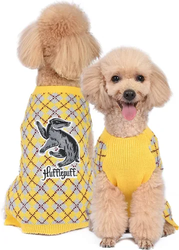 Vista 8 de Harry Potter Gryffindor Suéter para perro, ropa exterior para mascotas, ropa y accesorios para perros con licencia oficial para casas de Hogwarts