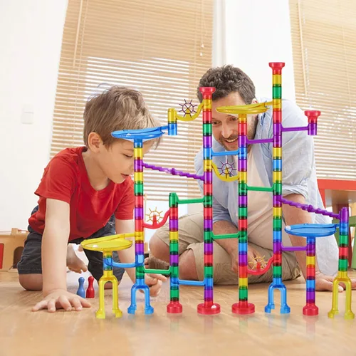 Vista 6 de Magicfly Marble Run, 127 piezas de canicas para niños, canicas de vidrio para niños