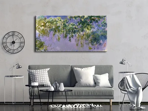Vista 6 de Wieco Art Lienzo de giclée de glicenia, arte de pared de Claude Monet, famosas pinturas al óleo, obras de arte de arte modernas e impresionistas