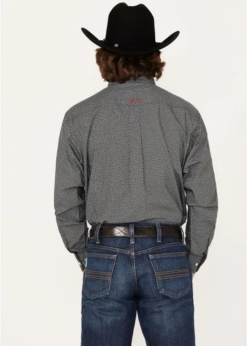 Vista 4 de Ariat Camisa Massimo Classic Fit para hombre, color rojo tango