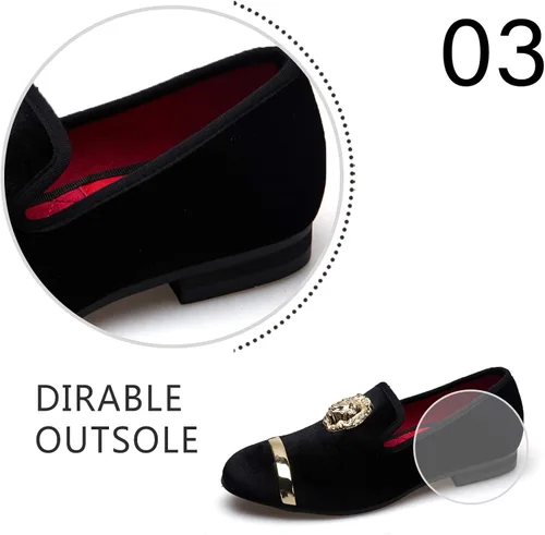 Vista 4 de JITAI Penny Mocasines de piel con forro para hombre