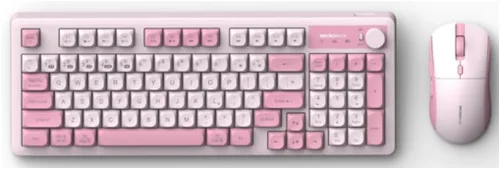 Vista 10 de Combo de teclado y mouse inalámbricos cremoso con teclado numérico para computadora de escritorio, Mac, iPad, Bluetooth/2.4 ghz/recargable