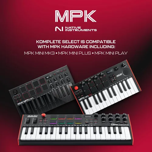 Vista 4 de [Usado] Akai Professional MPK Mini MK3 - Controlador de teclado MIDI USB de 25 teclas con 8 almohadillas de percusión con retroiluminación, 8