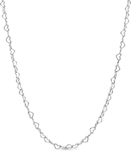 Vista 7 de PANDORA Jewelry Joined Hearts - Collar de plata de ley, 23.6 pulgadas, Metal, N A