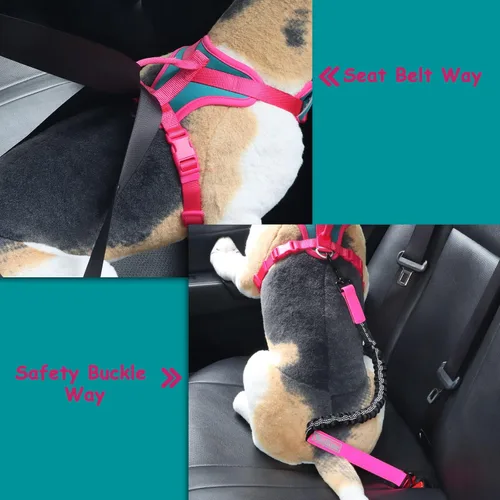 Vista 5 de Wolfone Arnés sin tirones para perros grandes, medianos y pequeños, ajustable, transpirable, chaleco acolchado para mascotas con asa de control