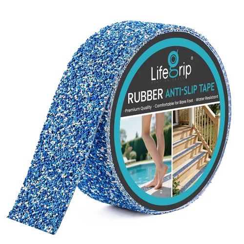Vista 31 de Lifegrip - Cinta de tracción antideslizante, cinta de fricción de 1 pulgada x 15 pies, el mejor agarre, adhesivo abrasivo para escaleras, peldaños