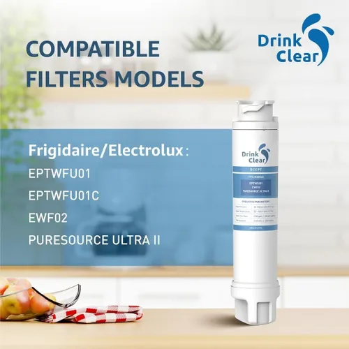Vista 3 de Compatible con Frigidaire EPTWFU01, Pure Source Ultra II, Pure Source Ultra 2, EWF02, 4562222, 012505454226, 807946701, paquete de 2 Compatible