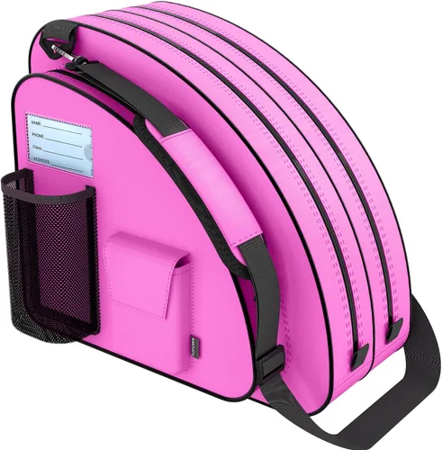 Vista 12 de TOPOWN Bolsa premium para patines de hielo - Bolsa de patines y cuchillas para hombres y mujeres - Negro y rojo rosa