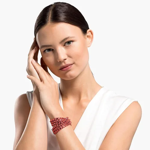 Vista 2 de SWAROVSKI Power Collection Pulsera Padparadscha/Rojo Talla única, Cristales, Metal" o "NA