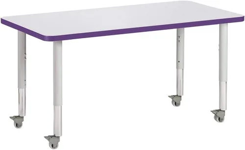 Vista 3 de Jonti-Craft Berries 6478JCM180 - Mesa de actividades rectangular, altura M (20-31 pulgadas de altura ajustable, móvil), 24 x 36 pulgadas