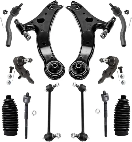 Vista 98 de Detroit Axle – 12 brazos de control superiores e inferiores delanteros con rótulas, barras de unión exteriores e interiores con topes, barras