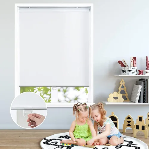 Vista 17 de Persilux Persianas Enrollables para Ventana Persianas sin Cordones para Ventana 100% Opacas Persianas Enrollables Protección UV Persianas de Ahorro
