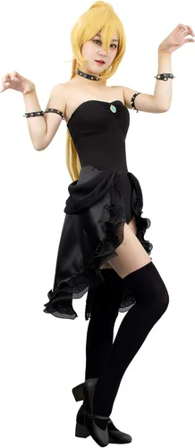 Vista 2 de DAZCOS Disfraz de bowsette para mujer color negro