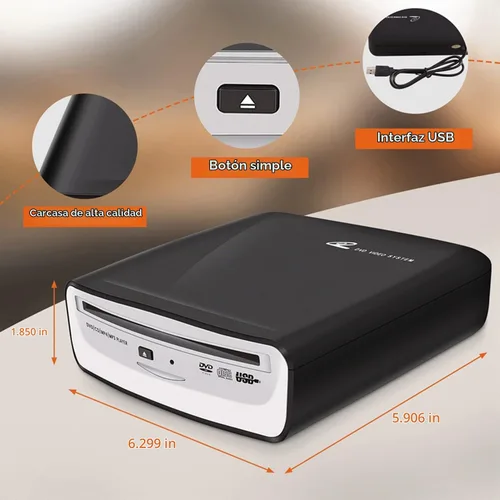 Vista 6 de Reproductor de CD portátil externo para el reproductor de CD
