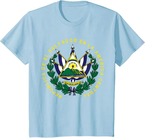Vista 11 de amdesco Salvador Camisa, salvadoran Escudo de armas playera, mujer L, Blanco