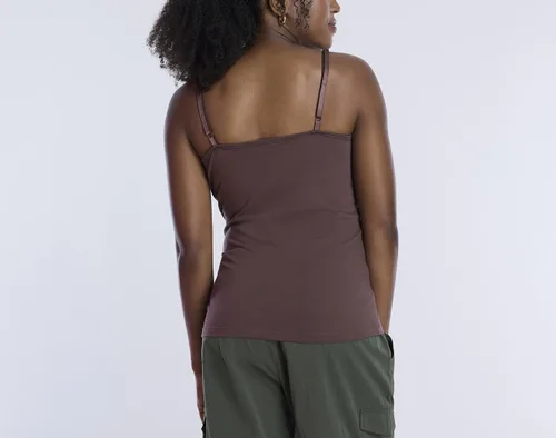 Vista 18 de Motherhood Maternity Camiseta sin mangas de lactancia con clip para mujer con correas ajustables y brasier integrado para lactancia materna