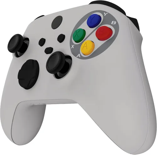 Vista 5 de eXtremeRate Juego completo de botones de carcasa para Xbox Series X y S Controller, SFC SNES Classic EU estilo de repuesto rieles laterales agarres