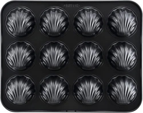 Vista 10 de CHEFMADE Madeleine - Sartén antiadherente de 12 cavidades de concha de vieira para hornear