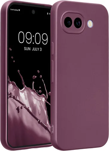 Vista 262 de kwmobile Funda compatible con Google Pixel 9 - Funda protectora delgada de TPU para teléfono - Acabado mate suave - Piedra antigua