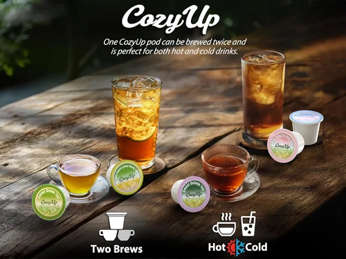 Vista 3 de Cozy Up Cápsulas K-Cup de té verde, 36 unidades, compatibles con cafeteras Keurig