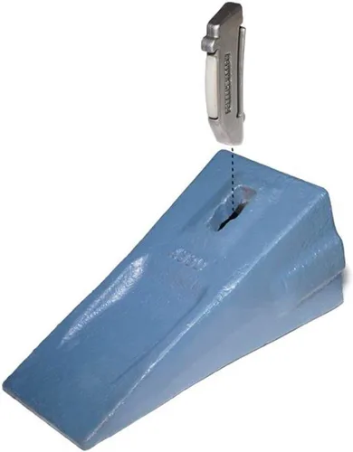 Vista 3 de Titan Attachments Juego de 5 piezas X330 Cucharón Dientes K330S Spring Flex Pin Skid Steer Excavator Hensley