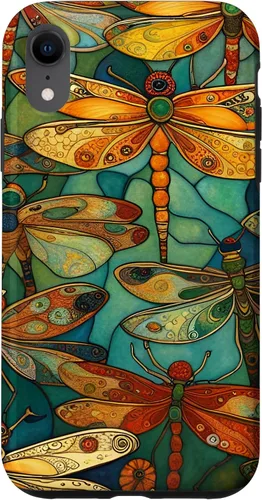 Vista 25 de iPhone 16 Dragonfly Party III Pretty Dragonflies In A Garden Flying Case