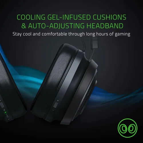 Vista 5 de Razer Nari Ultimate Wireless 7.1 Surround Sound Gaming Auriculares THX Audio y Feedback Haptic - Diadema de ajuste automático - CHROMA RGB - MIC