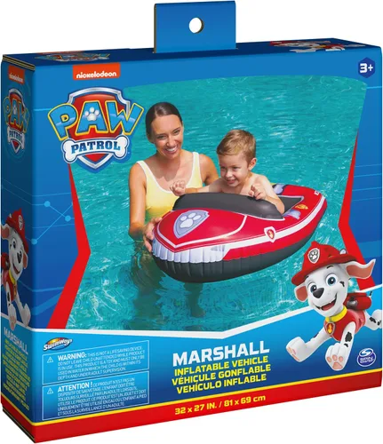 Vista 9 de Swimways Nickelodeon Paw Patrol Marshall - Vehículo acuático inflable para niños a partir de 3 años